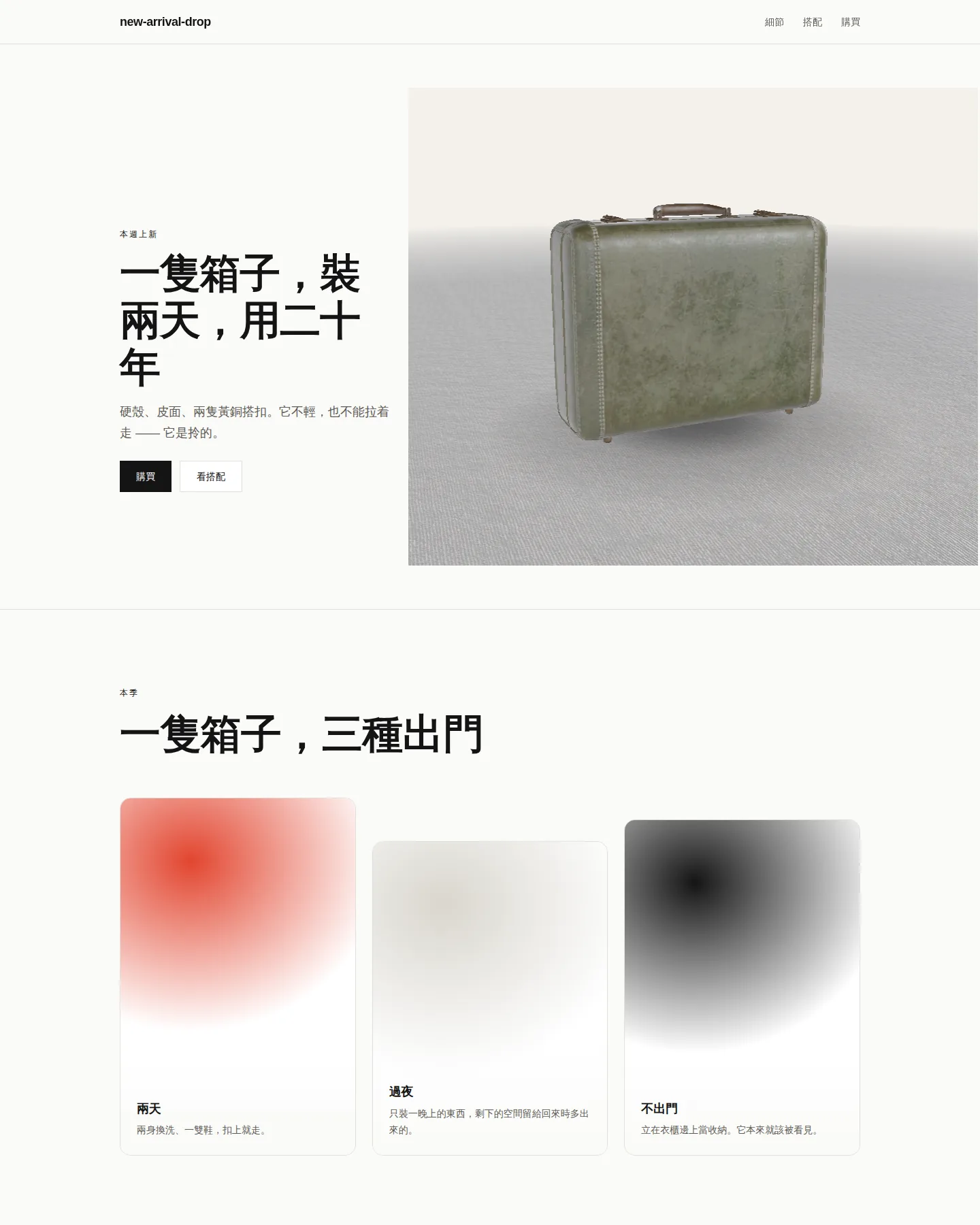 電商上新頁 的首頁截圖
